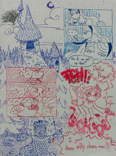 Example of a scene with a pen outline